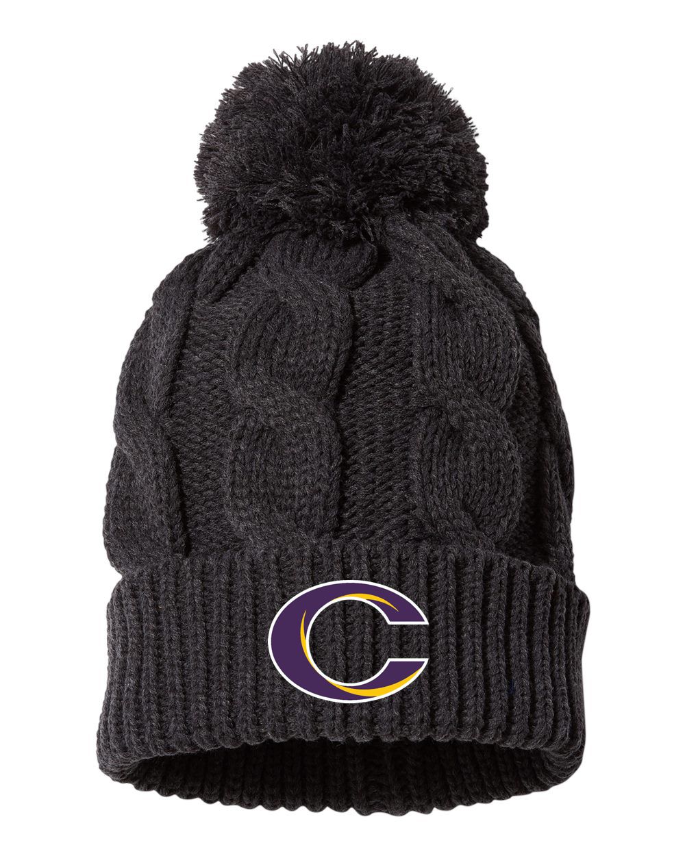 Caro Chunk Twist Knit Beanie With Cuff - Schall
