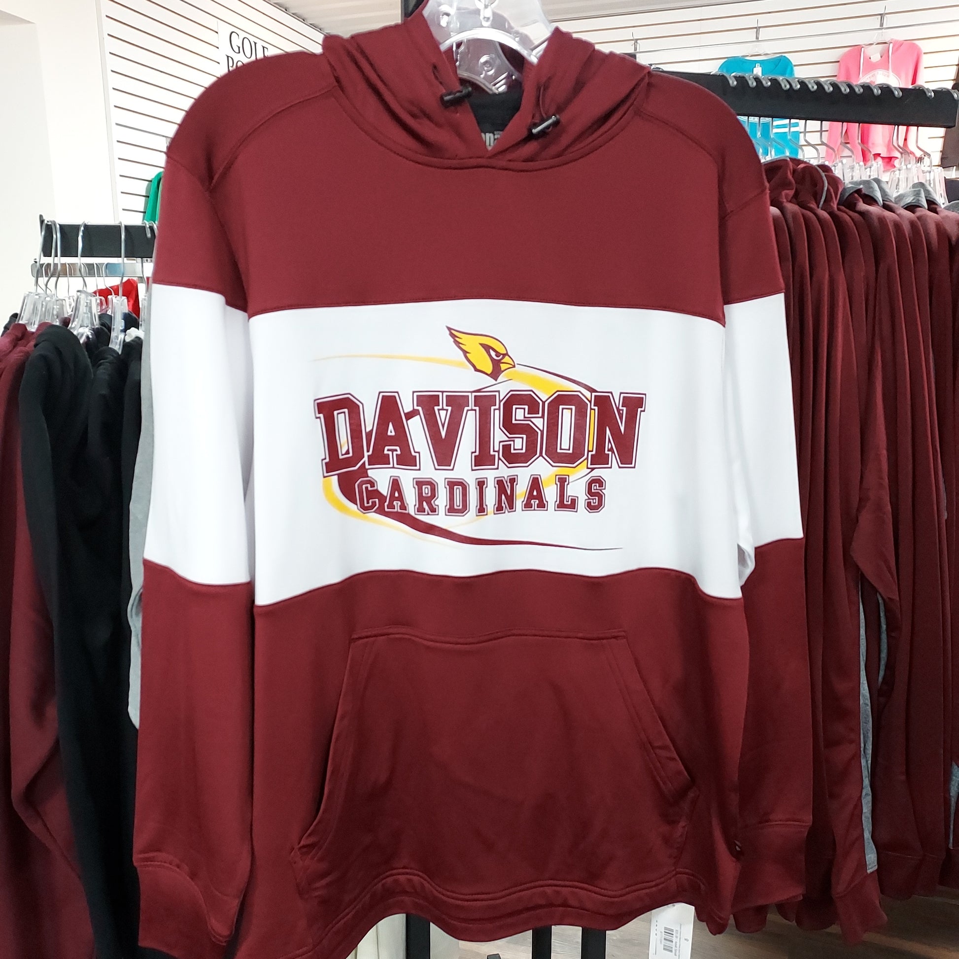 Davison Pennant Maroon/White Centurion Performance Hood