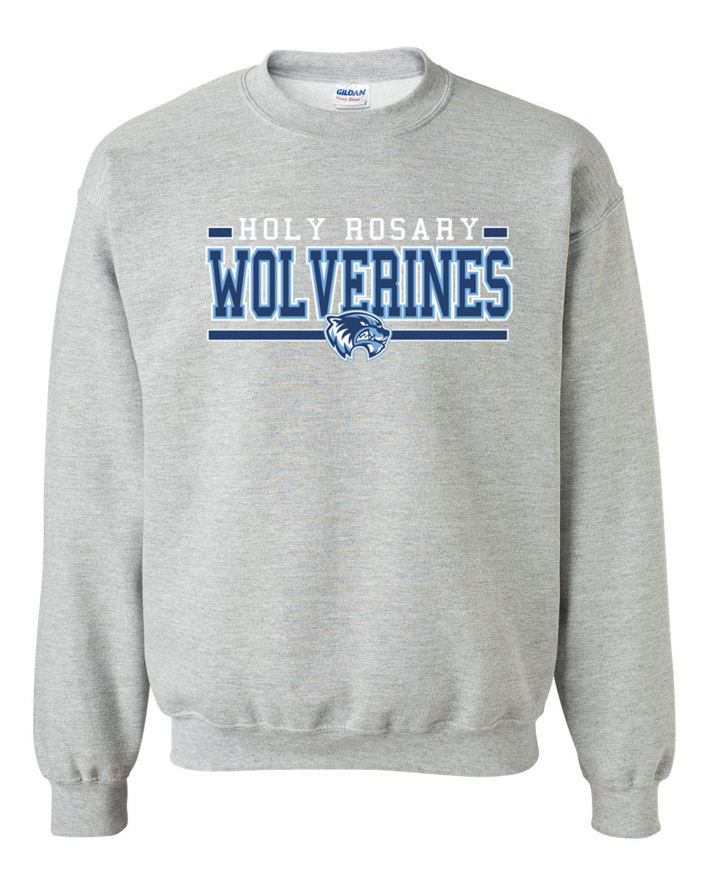 Holy Rosary Basic Grey Crew Sweatshirt