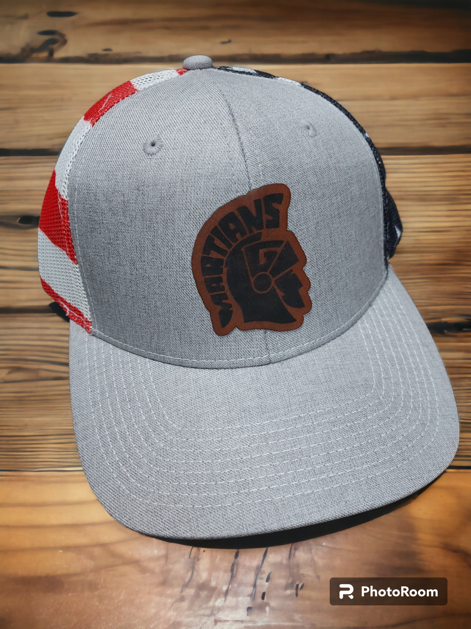 Goodrich Leather Patch Flag Mesh Snapback Hat