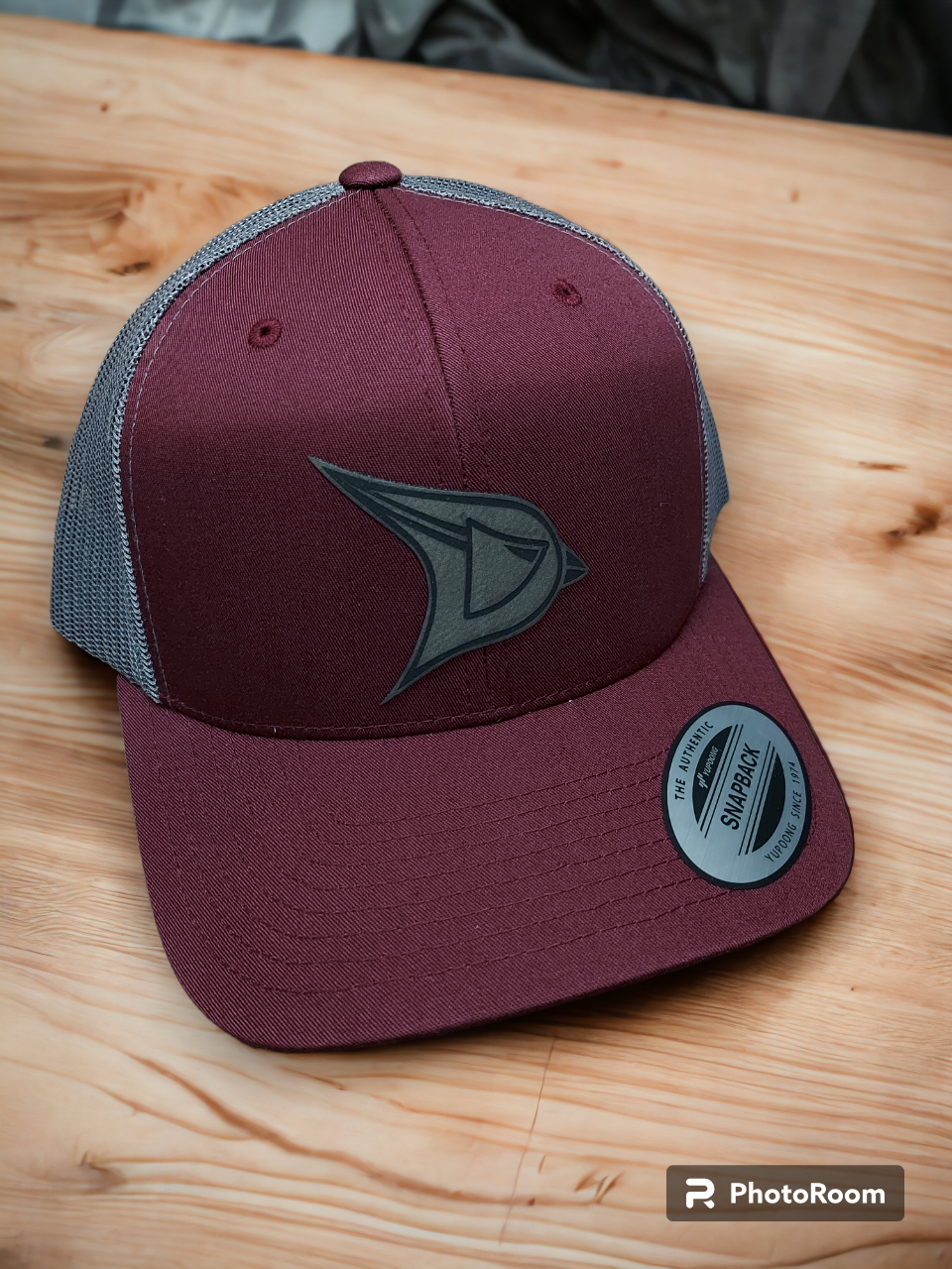 Davison Cardinal Leather Patch Snap Back Hat