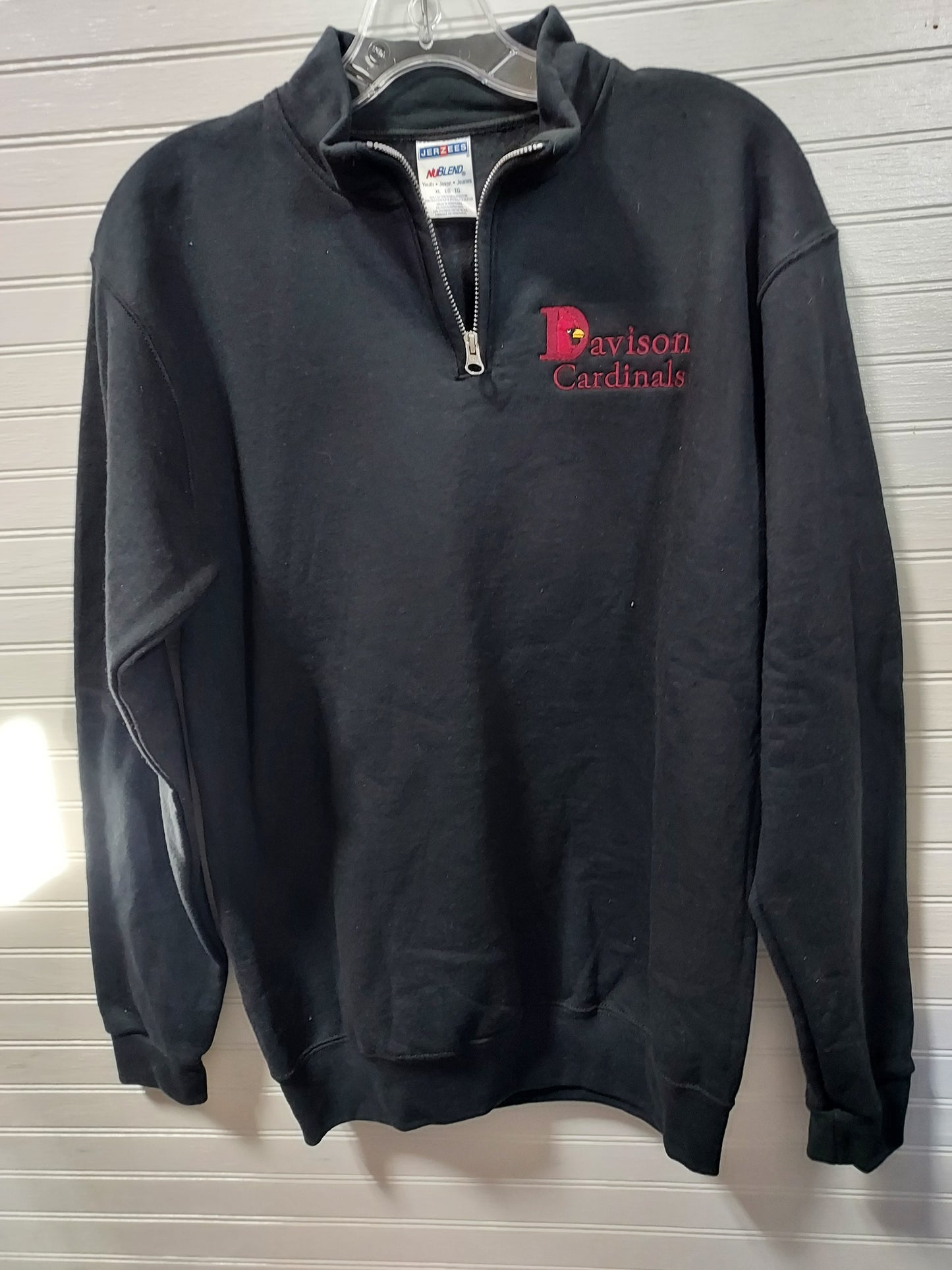 Davison Cardinals Youth 1/4 Zip Cotton Pullover