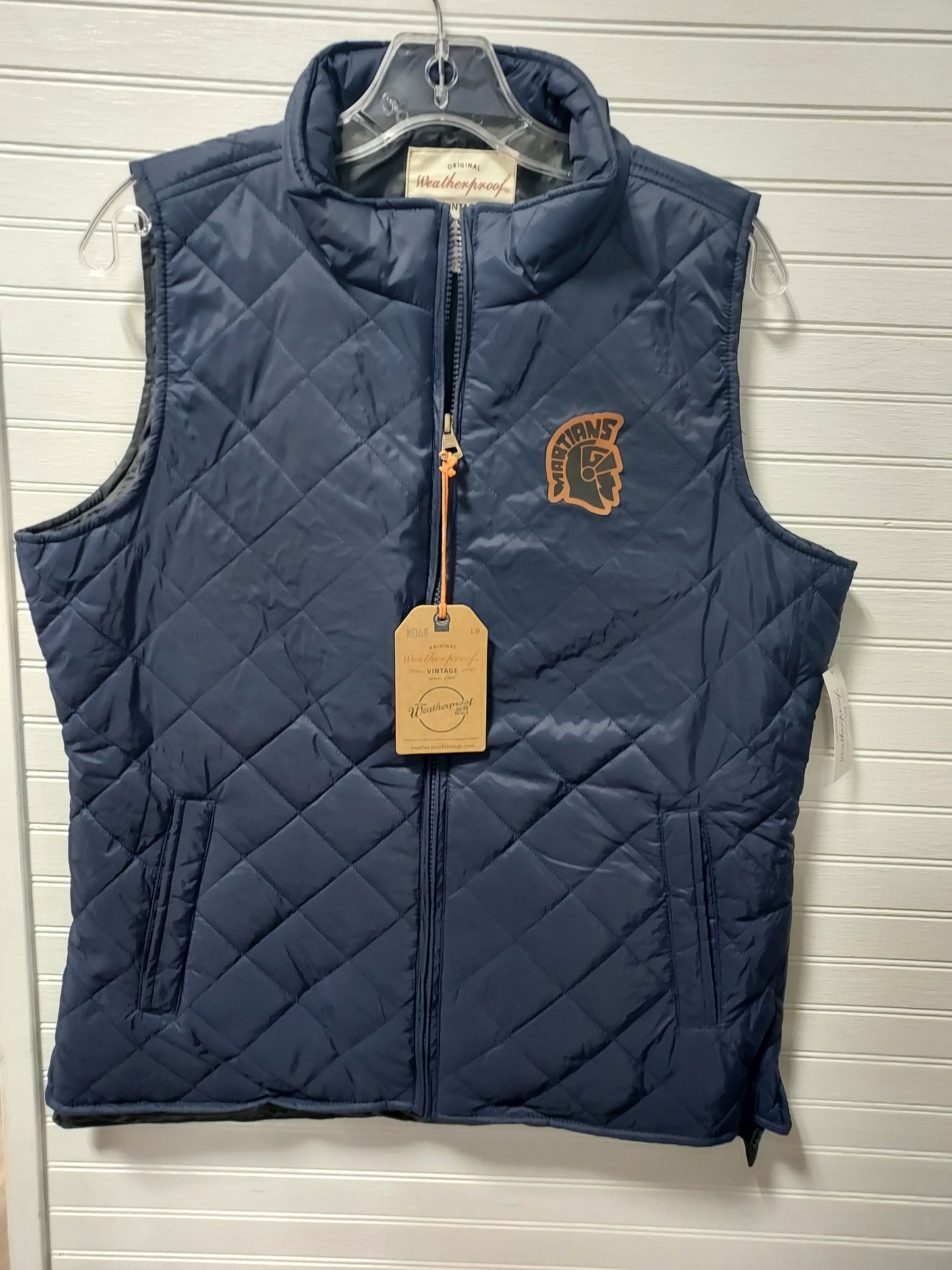 Goodrich Faux Leather Patch Ladies Vintage Diamond Quilted Vest
