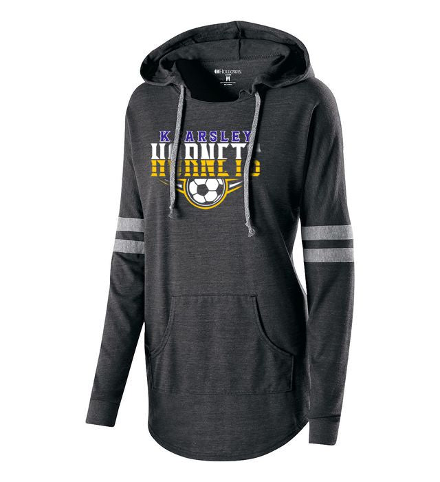 Kearsley Soccer Ladies Hooded Low Key Pullover