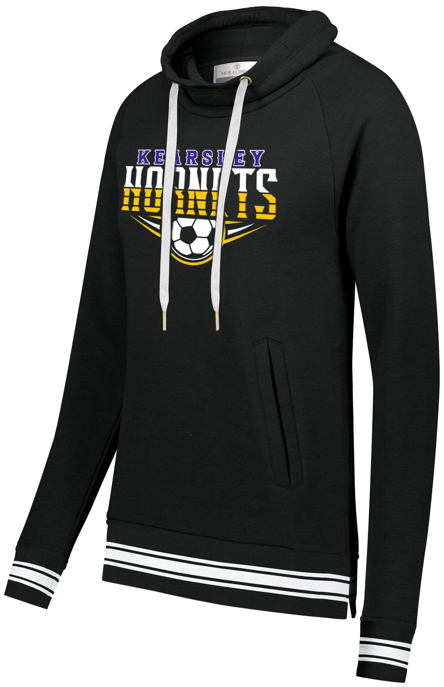 Kearsley Soccer Ladies Ivy Funnel Neck Sweatshirt