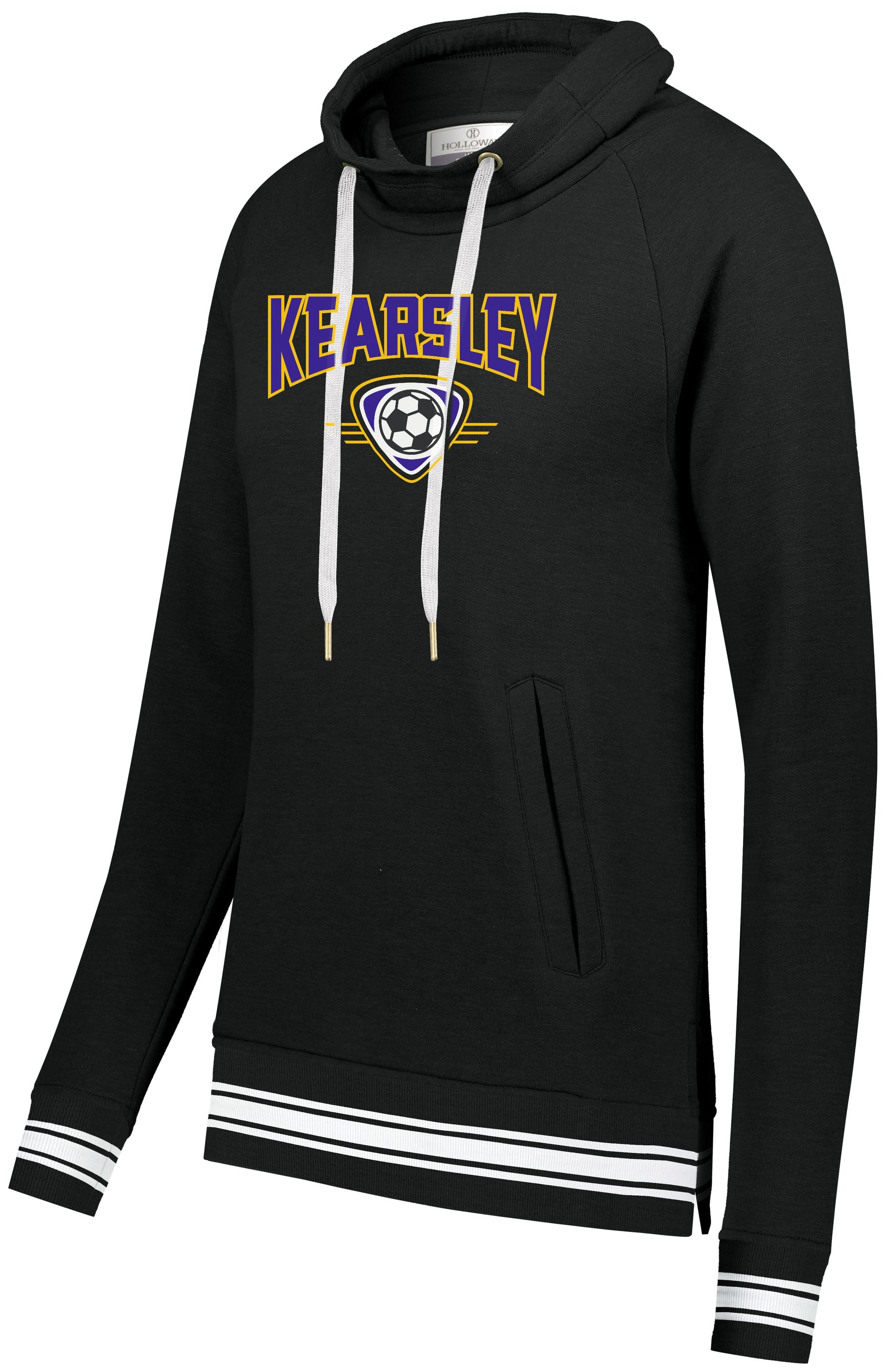 Kearsley Soccer Ladies Ivy Funnel Neck Sweatshirt