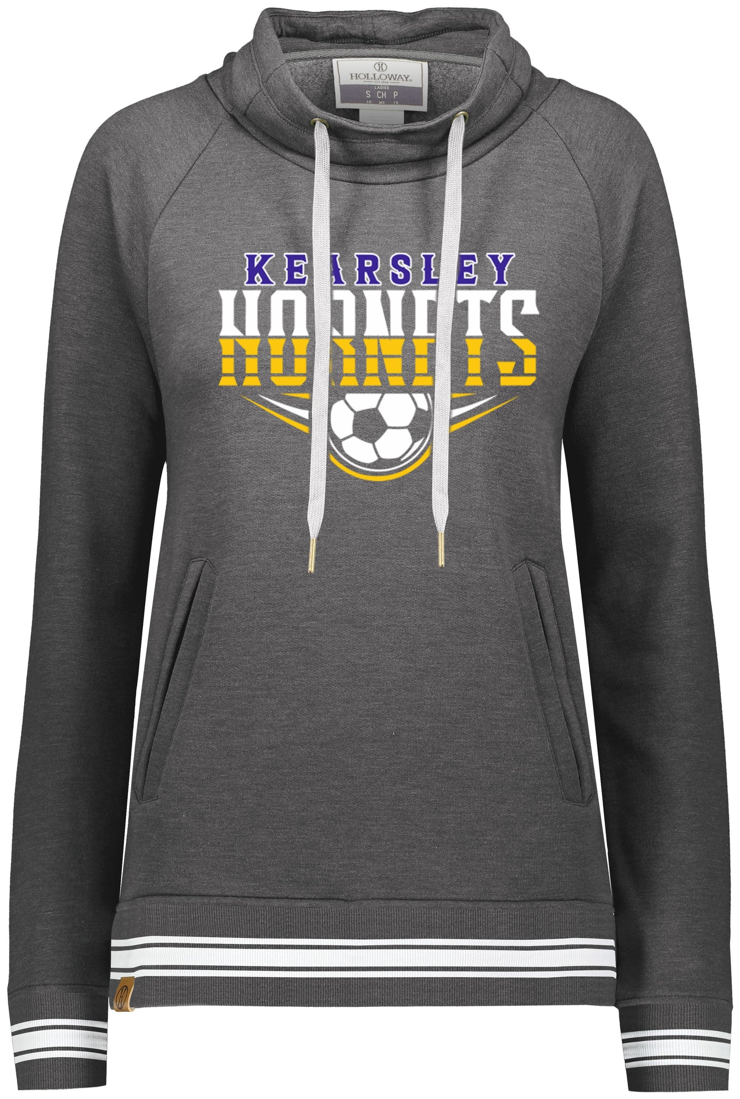 Kearsley Soccer Ladies Ivy Funnel Neck Sweatshirt