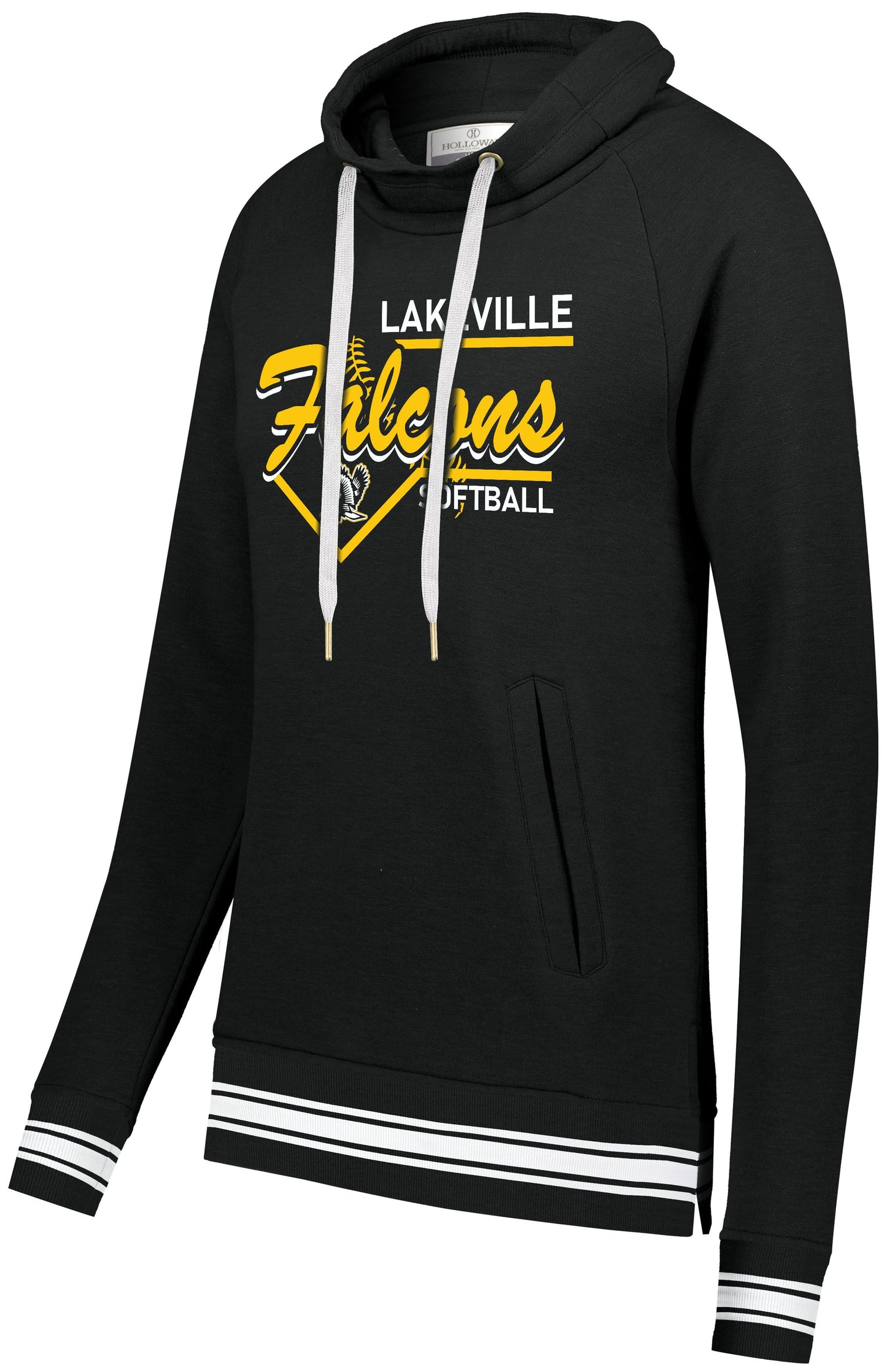 Lakeville Softball Ladies Ivy Funnel Neck Sweatshirt