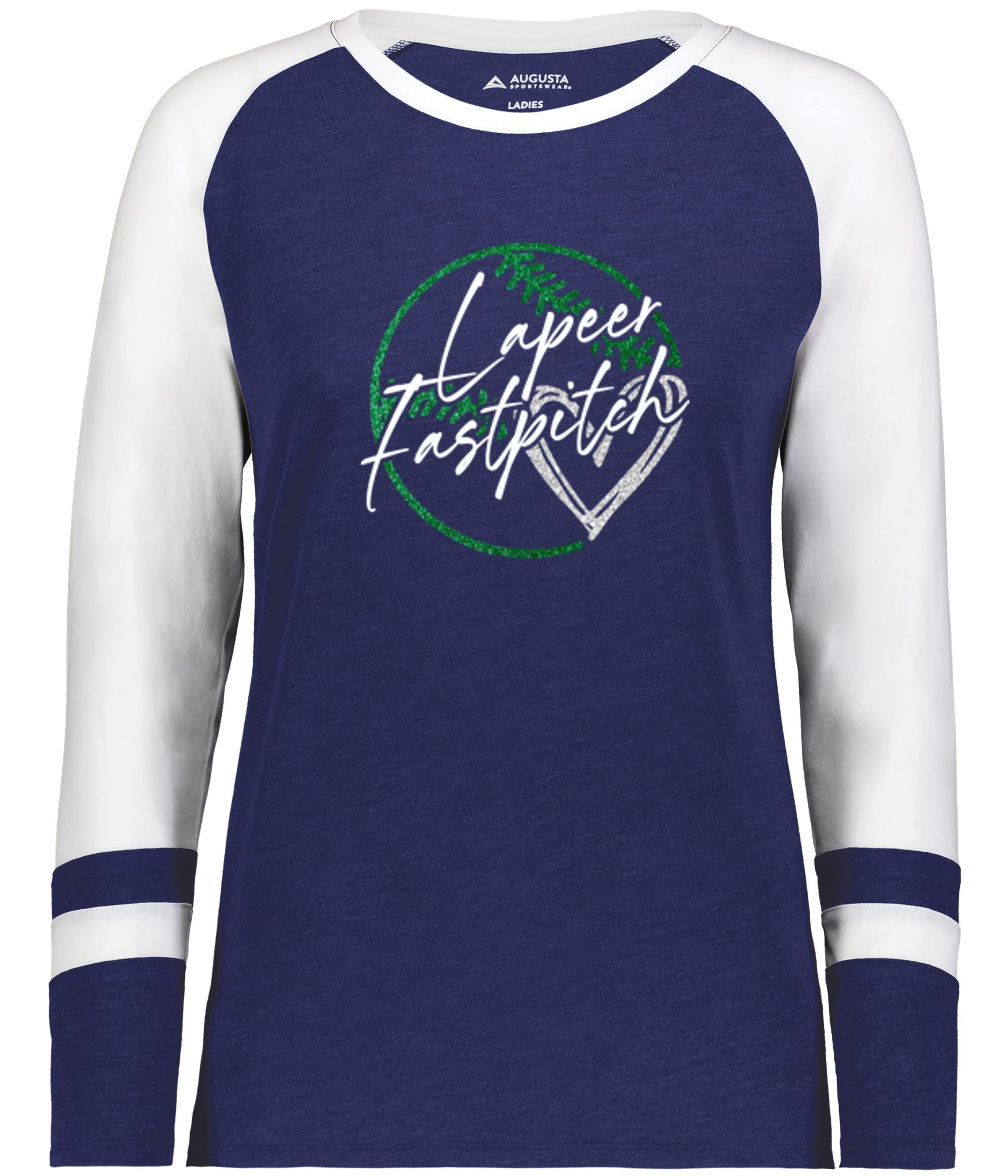 Lapeer Fastpitch Glitter Ladies Fanatic Long Sleeve