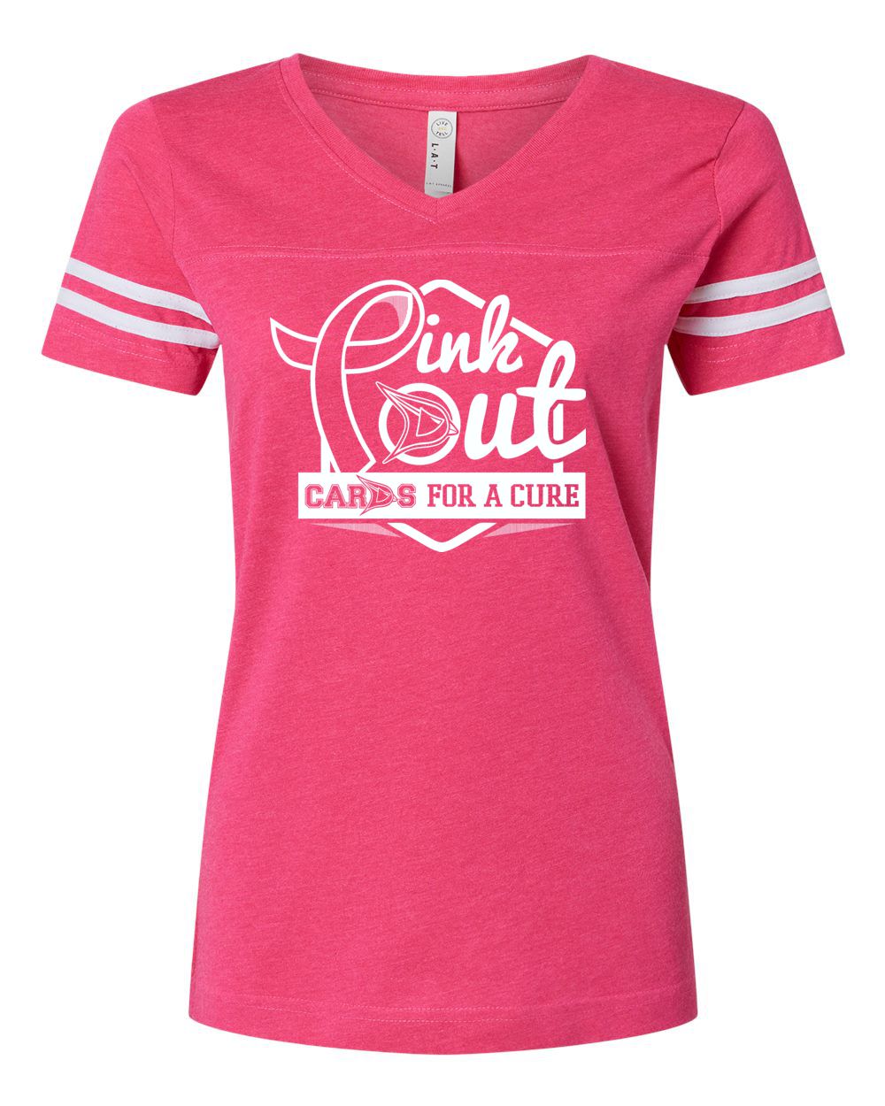 Davison Pink Out Short Sleeve Stripe Jersey Tee