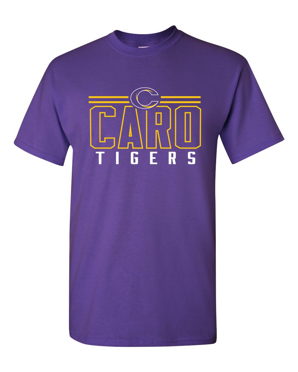 Caro Block Font Basic T-shirt - Schall