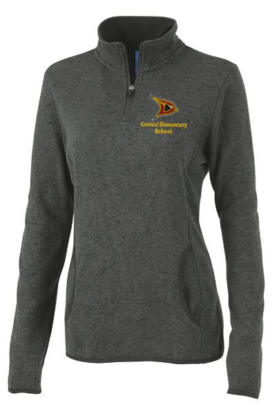 Central Elementary Women's Heathered Sweater Fleece Pullover