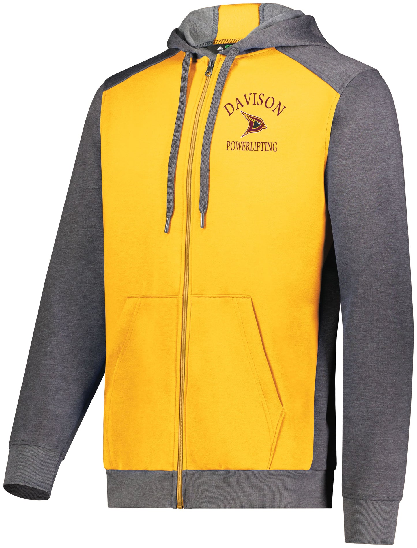 Davison Powerlifting Three Season Full Zip Hooded Sweatshirt