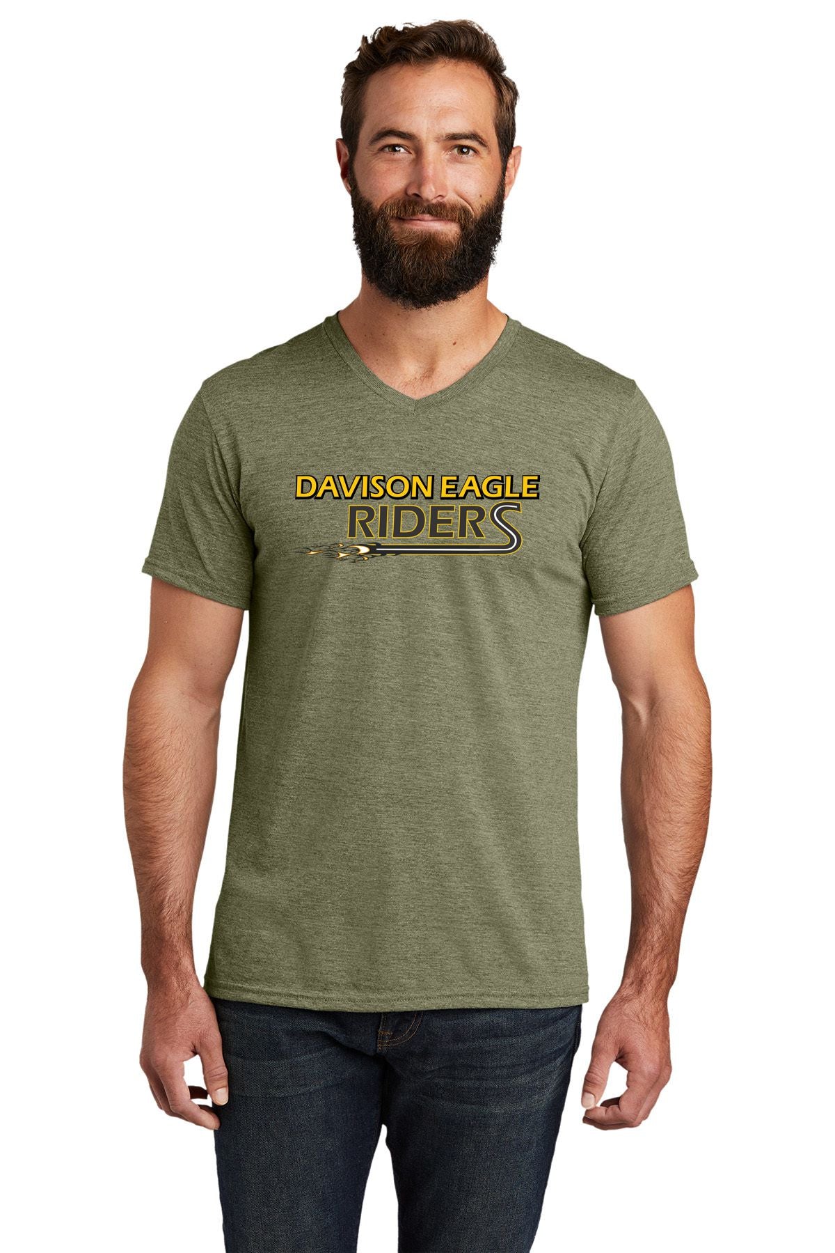 Davison Eagle Riders Allmade® Unisex Tri-Blend V-Neck Tee