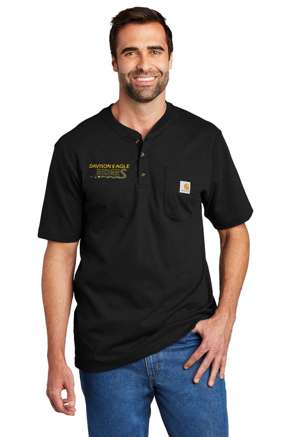 Davison Eagle Riders Carhartt® Short Sleeve Henley T-Shirt