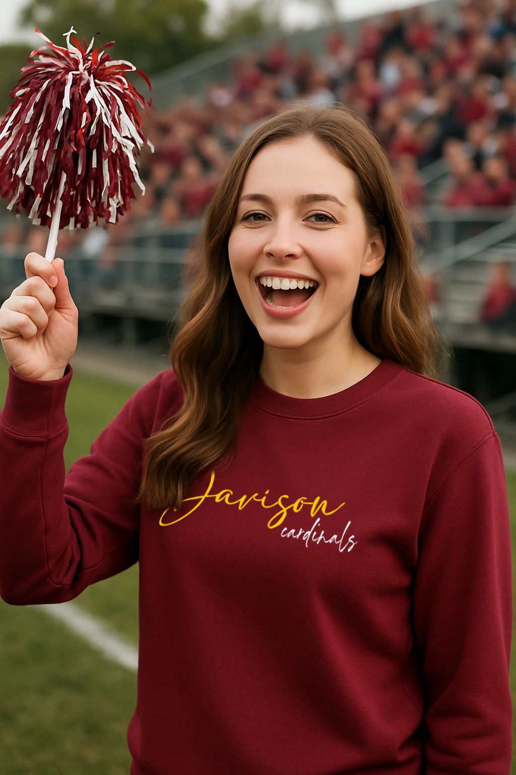 Davison Cardinals Script Softstyle® Crewneck Sweatshirt