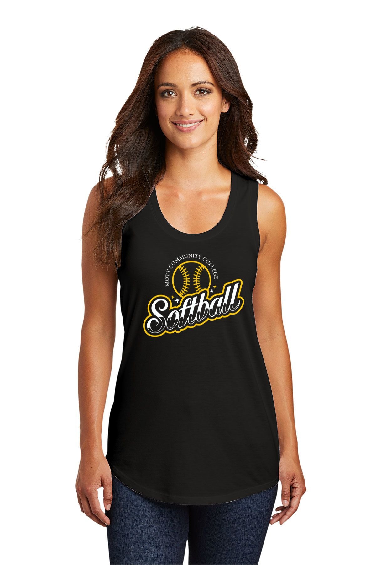Mott Softball Ladies Tri-Blend Racerback Tank