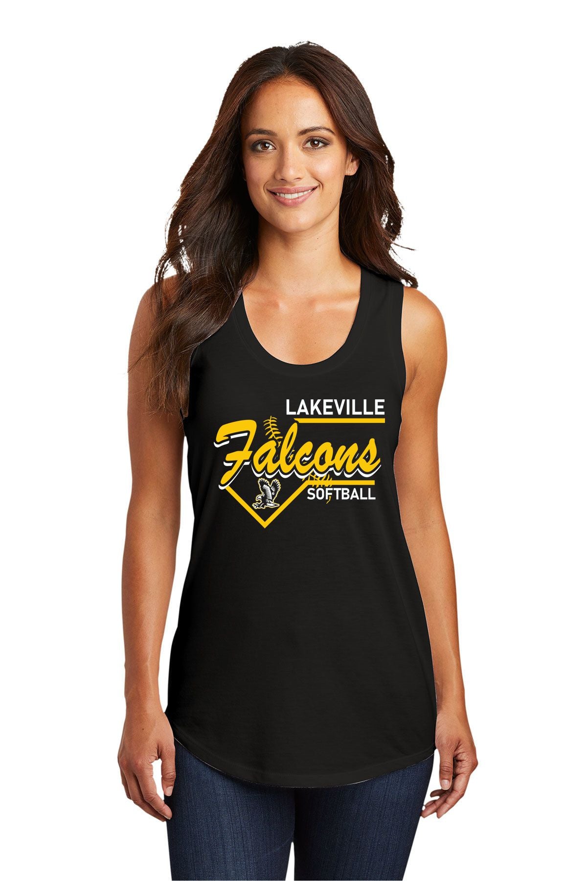 Lakeville Softball Ladies Tri-Blend Racerback Tank