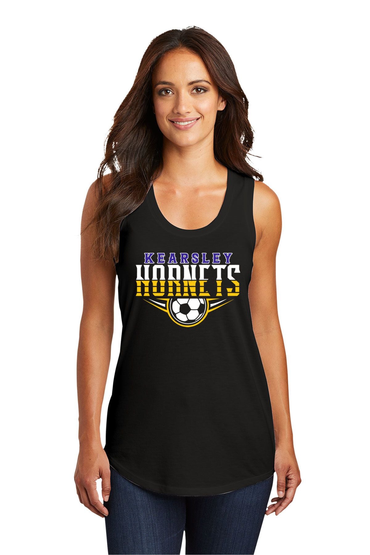 Kearsley Soccer Ladies Tri-Blend Racerback Tank