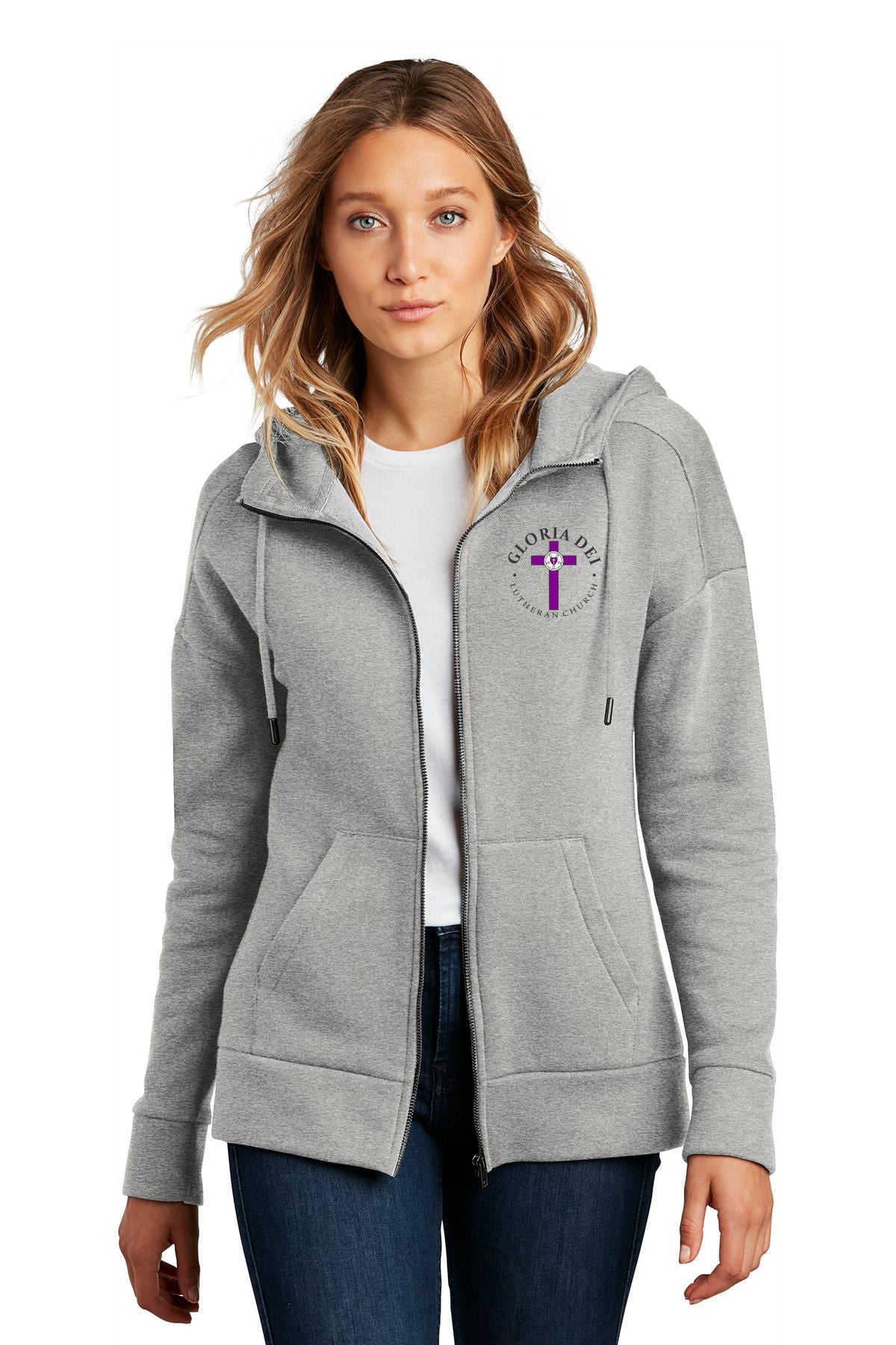 Gloria Dei Lutheran Church Ladies Full-Zip Hoodie
