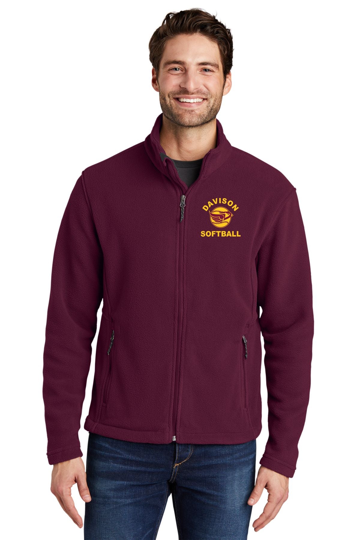 Davison Softball Fleece Full Zip Jacket