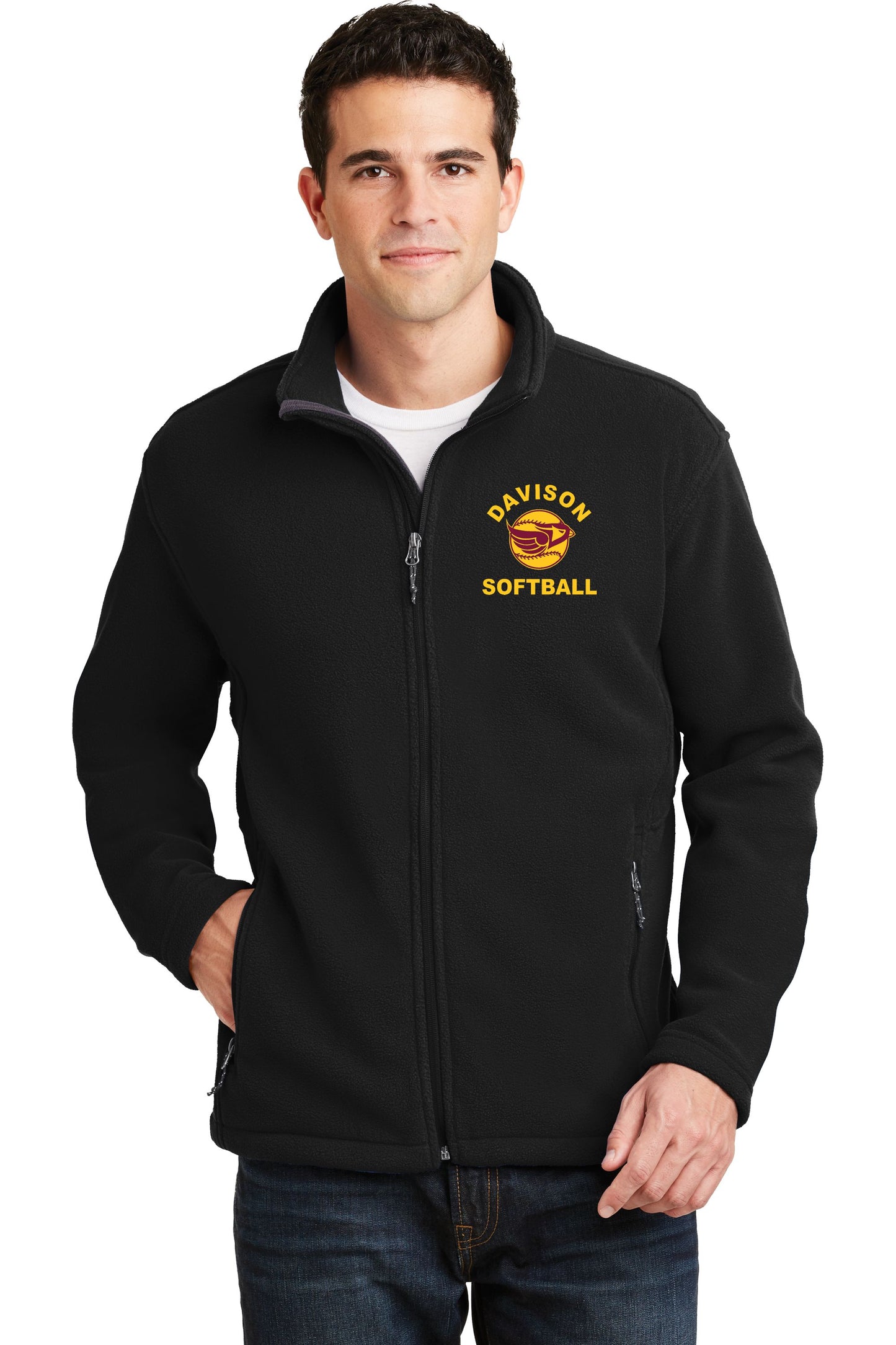 Davison Softball Fleece Full Zip Jacket