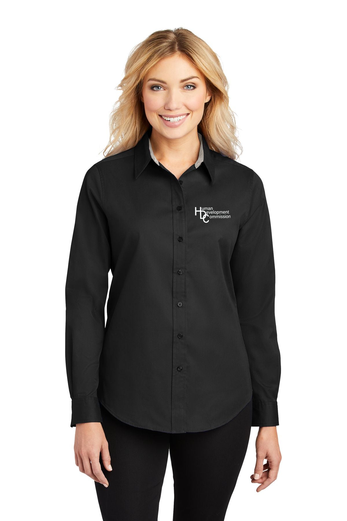 Human Development Commission Ladies Long Sleeve Easy Care Shirt