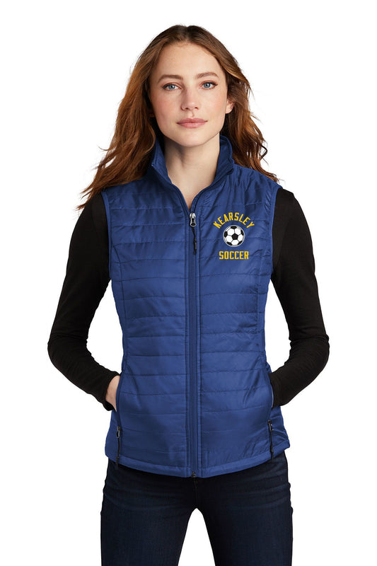 Kearsley Soccer Ladies Packable Puffy Vest