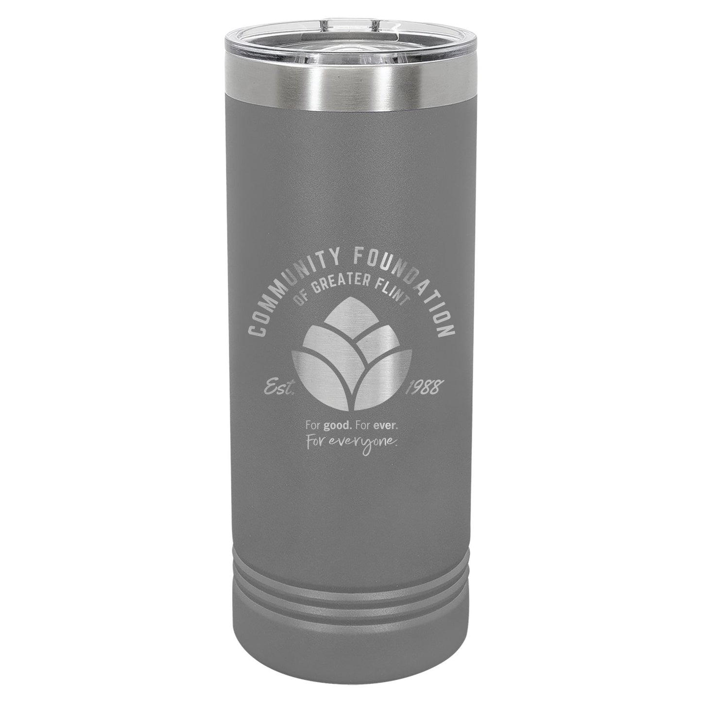 Community Foundation of Greater Flint Engraved 22oz Skinny Tumbler