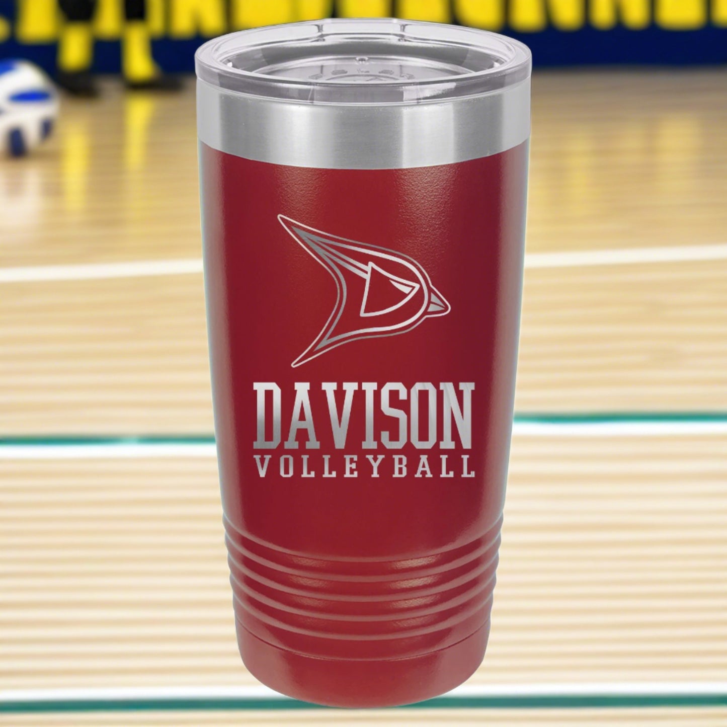 Davison Volleyball Engraved 20 oz Ringneck Tumbler