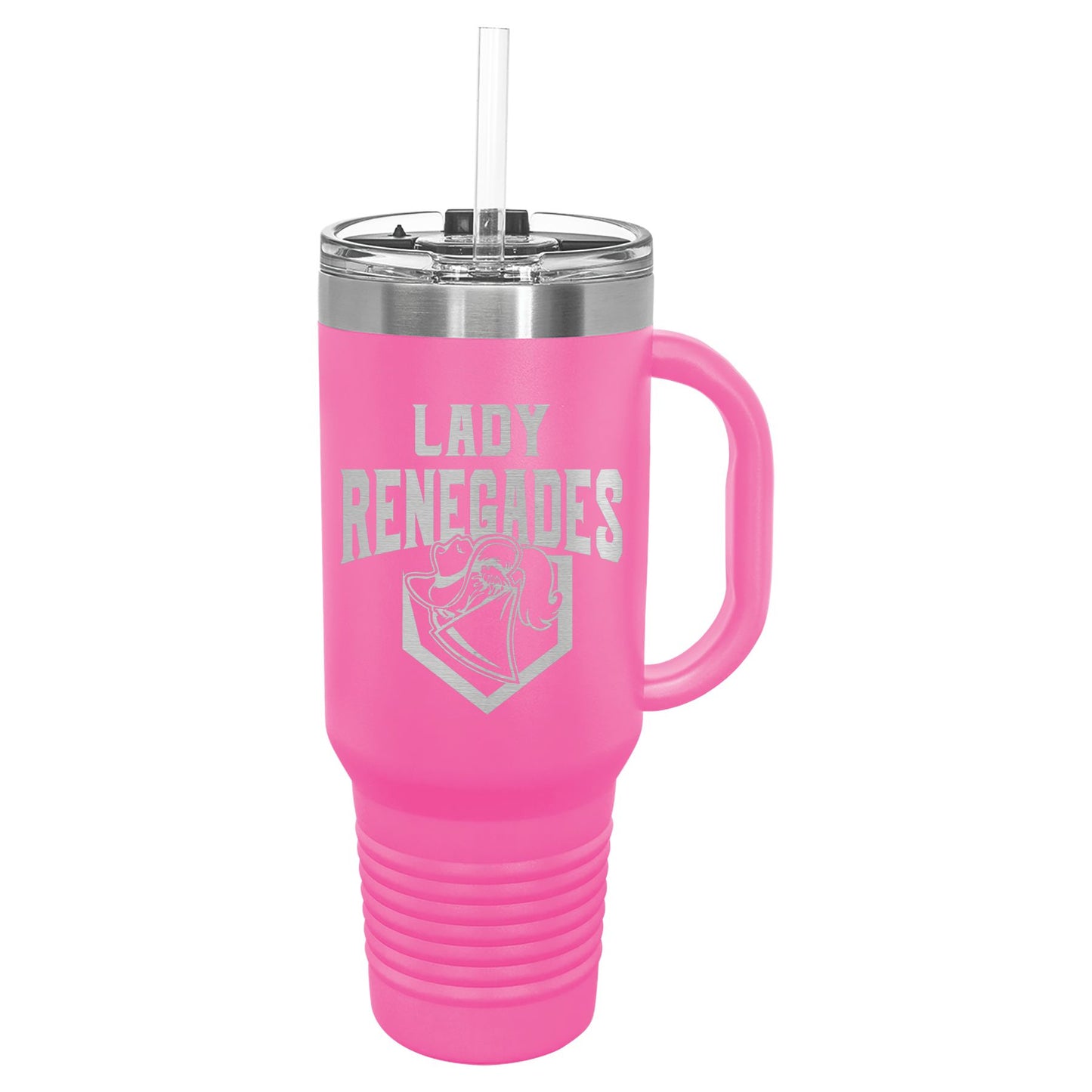 Lady Renegades 40 oz. Travel Mug with Handle & Straw