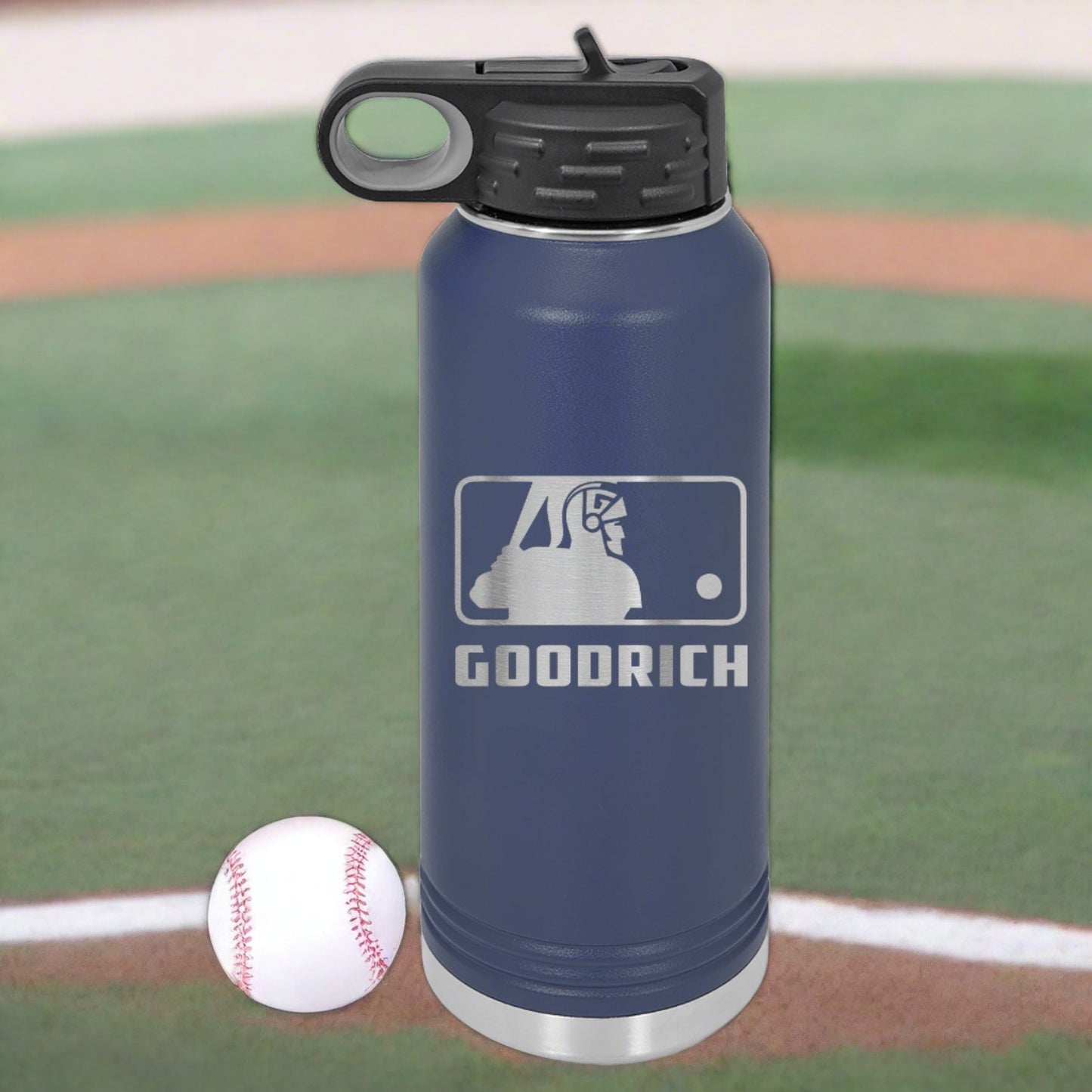 Goodrich Baseball Engraved 32 oz Water Bottle