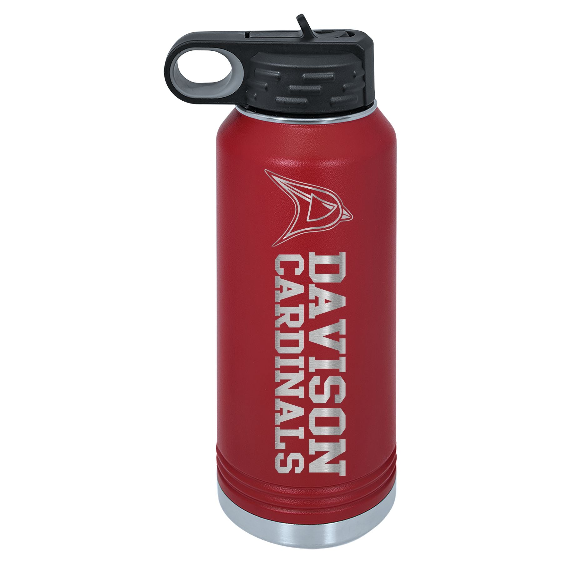 Davison Cardinals Engraved Water Bottle