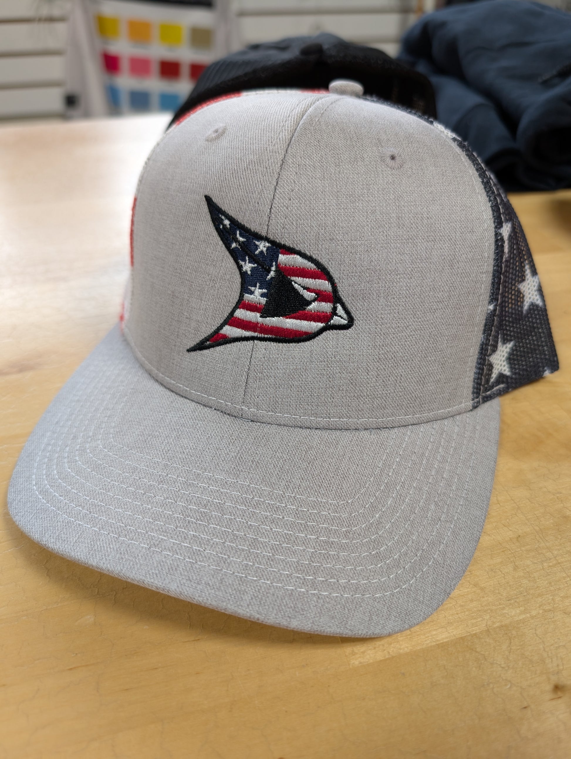 Cardinal Flag Logo Mesh Snapback Hat