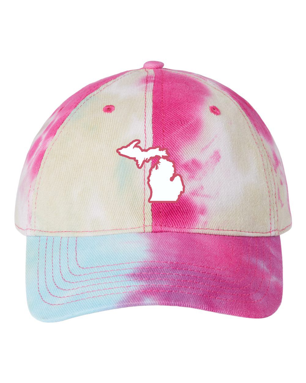 Michigan Raspberry Tie-Dyed Soft Feel Hat