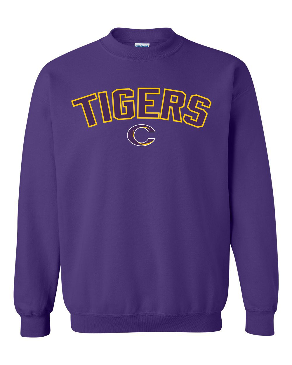 Caro Tigers Arc Basic Crew Sweatshirt - Schall