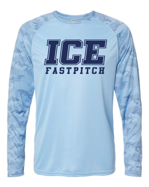 ICE Fastpitch Performance Camo Colorblock Long Sleeve
