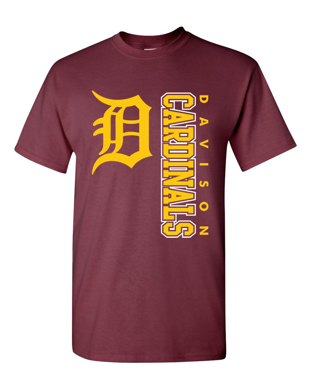 Maroon Down The Side Davison T-shirt