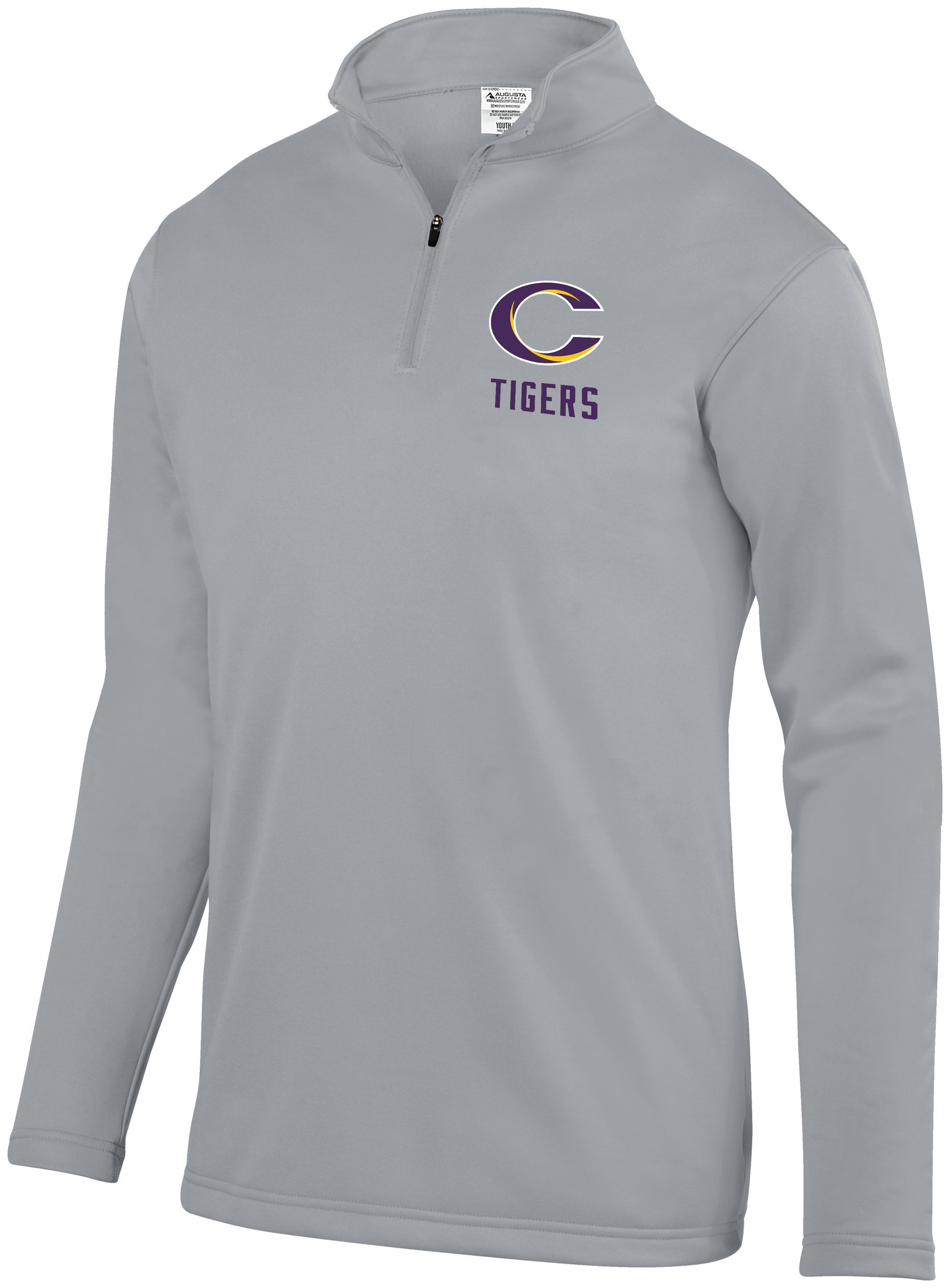 Caro Tigers Wicking Fleece Quarter Zip - Schall