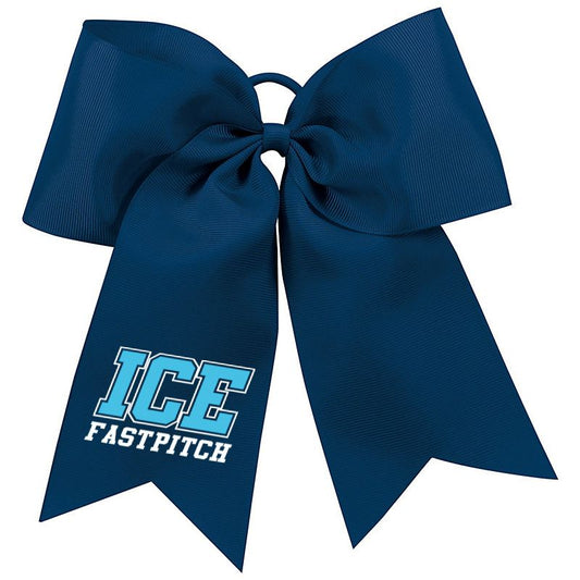 Ice Fastpitch Hair Bow