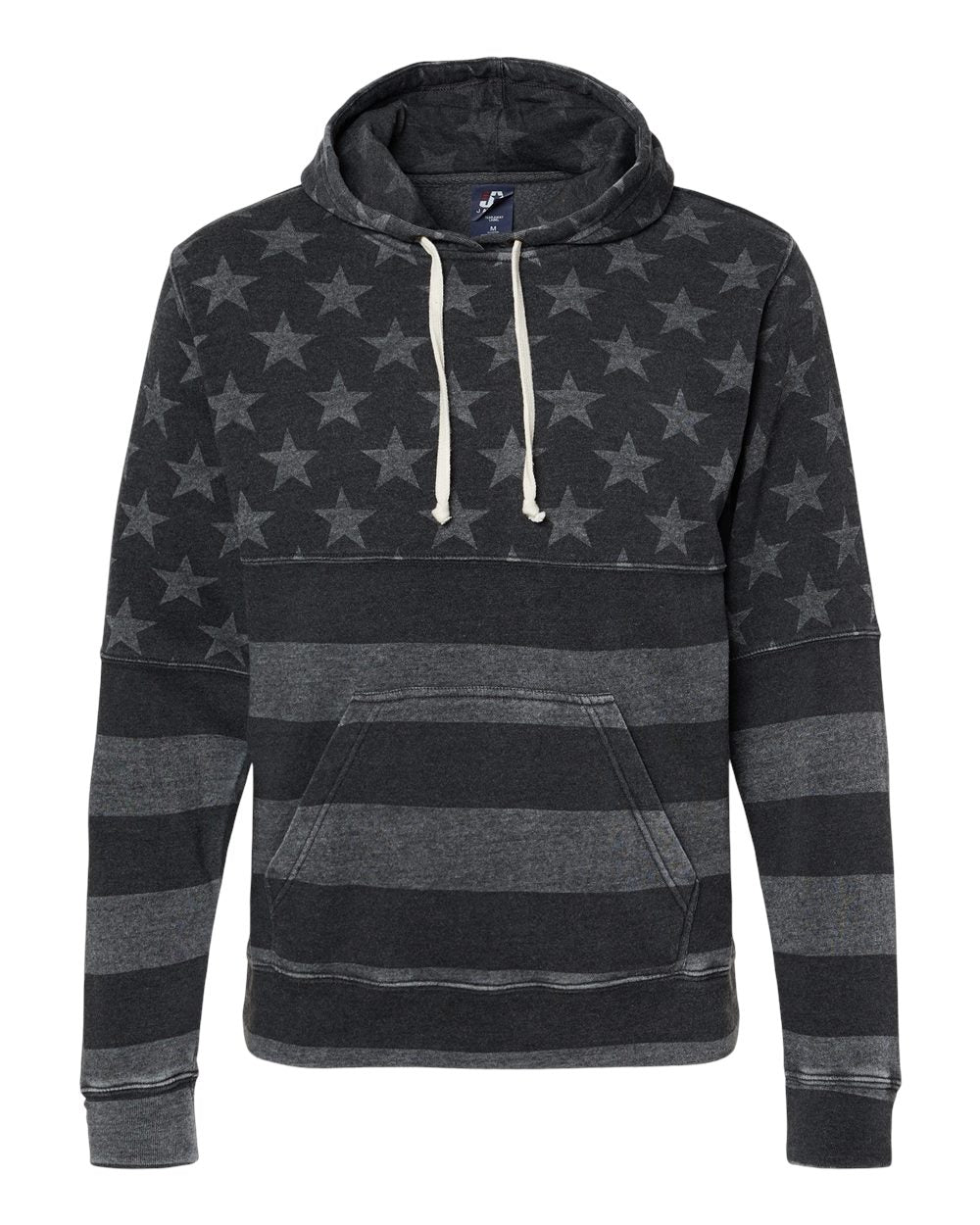 Black American Flag Triblend Hood