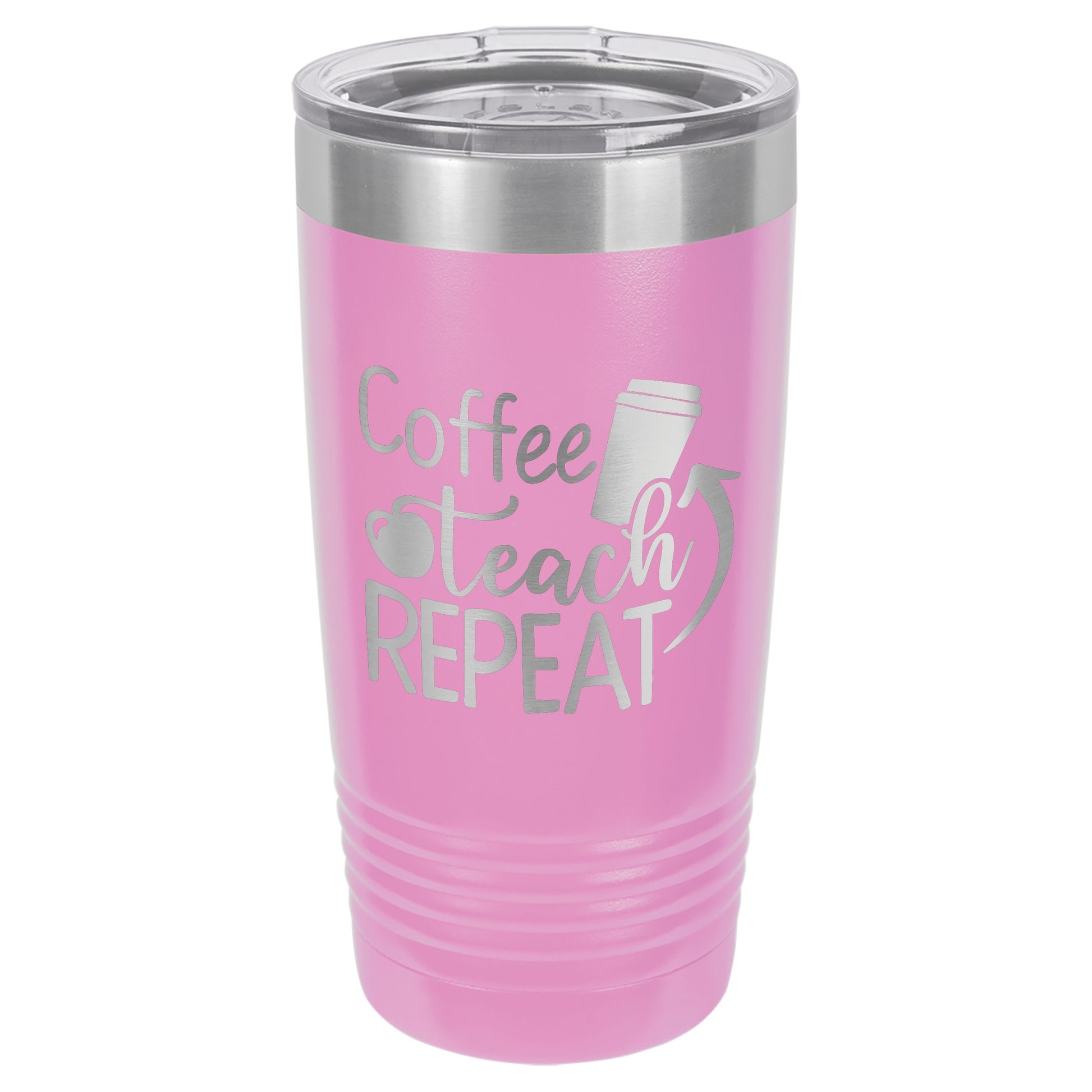 Coffee Teach Repeat Engraved 20oz Ringneck Tumbler