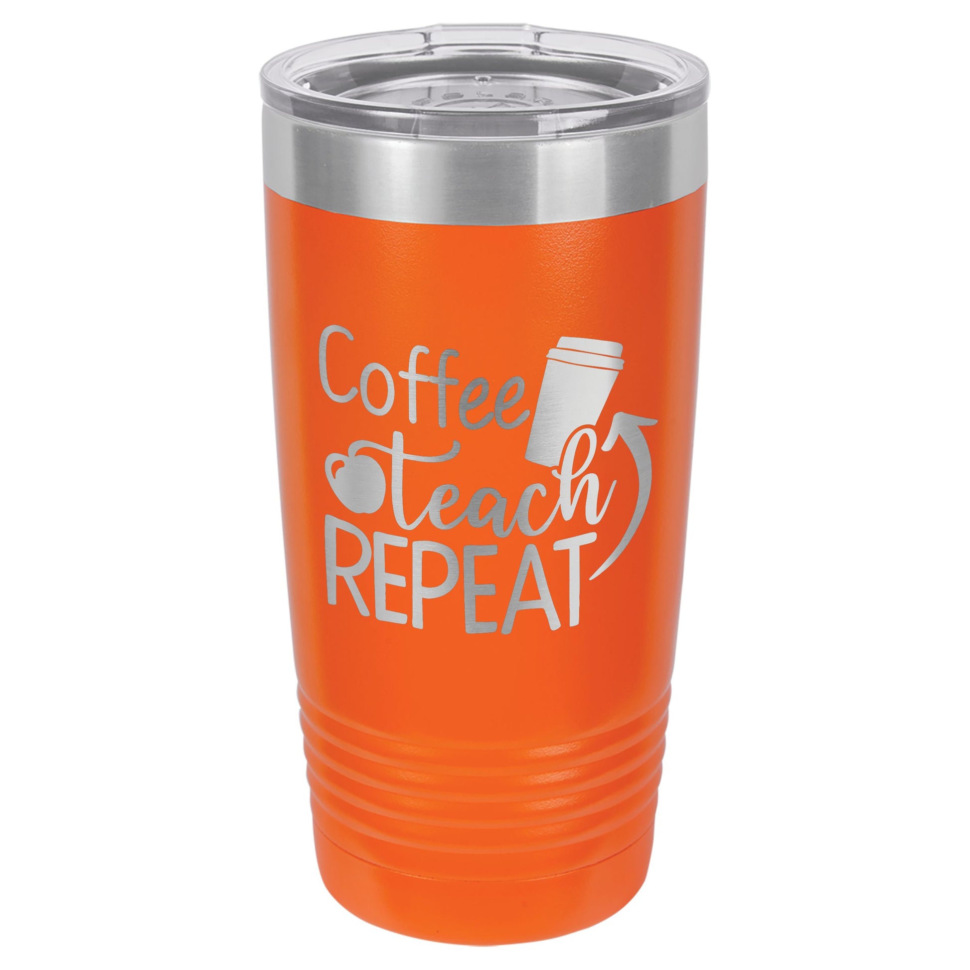 Coffee Teach Repeat Engraved 20oz Ringneck Tumbler