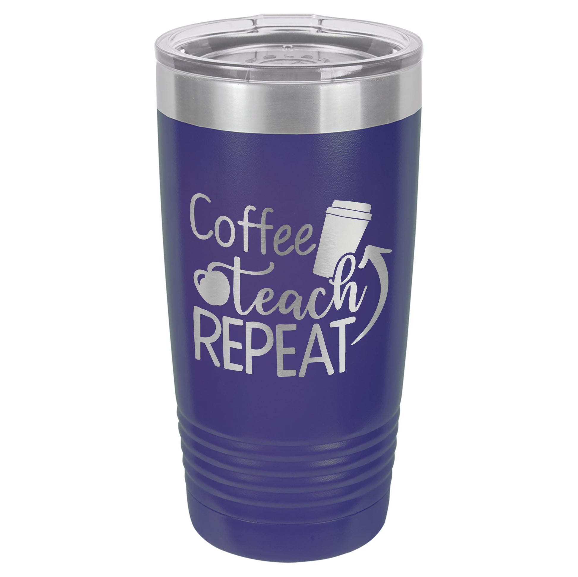 Coffee Teach Repeat Engraved 20oz Ringneck Tumbler