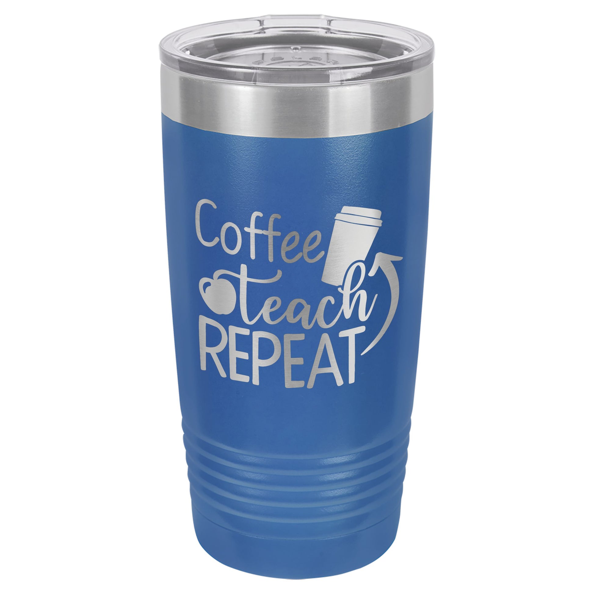 Coffee Teach Repeat Engraved 20oz Ringneck Tumbler