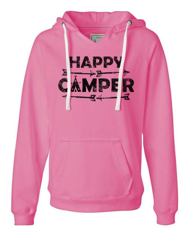 Ladies Happy Camper V-Notch Sweatshirt