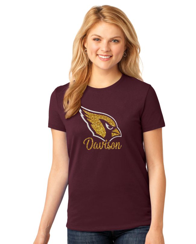 Glitter Ladies Davison Cardinals T-shirt – K&C's Special T's