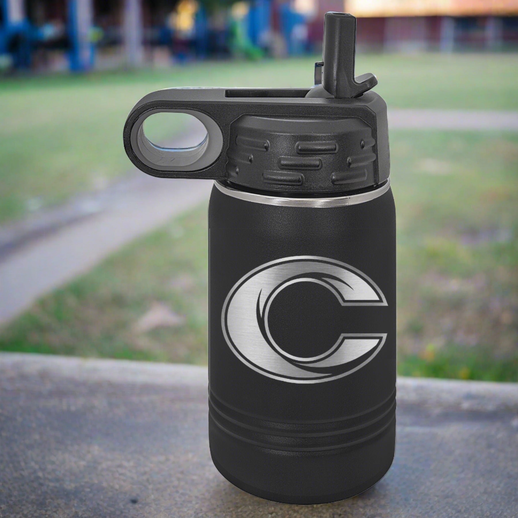 Caro Tigers Engraved 12oz Water Bottle - Schall