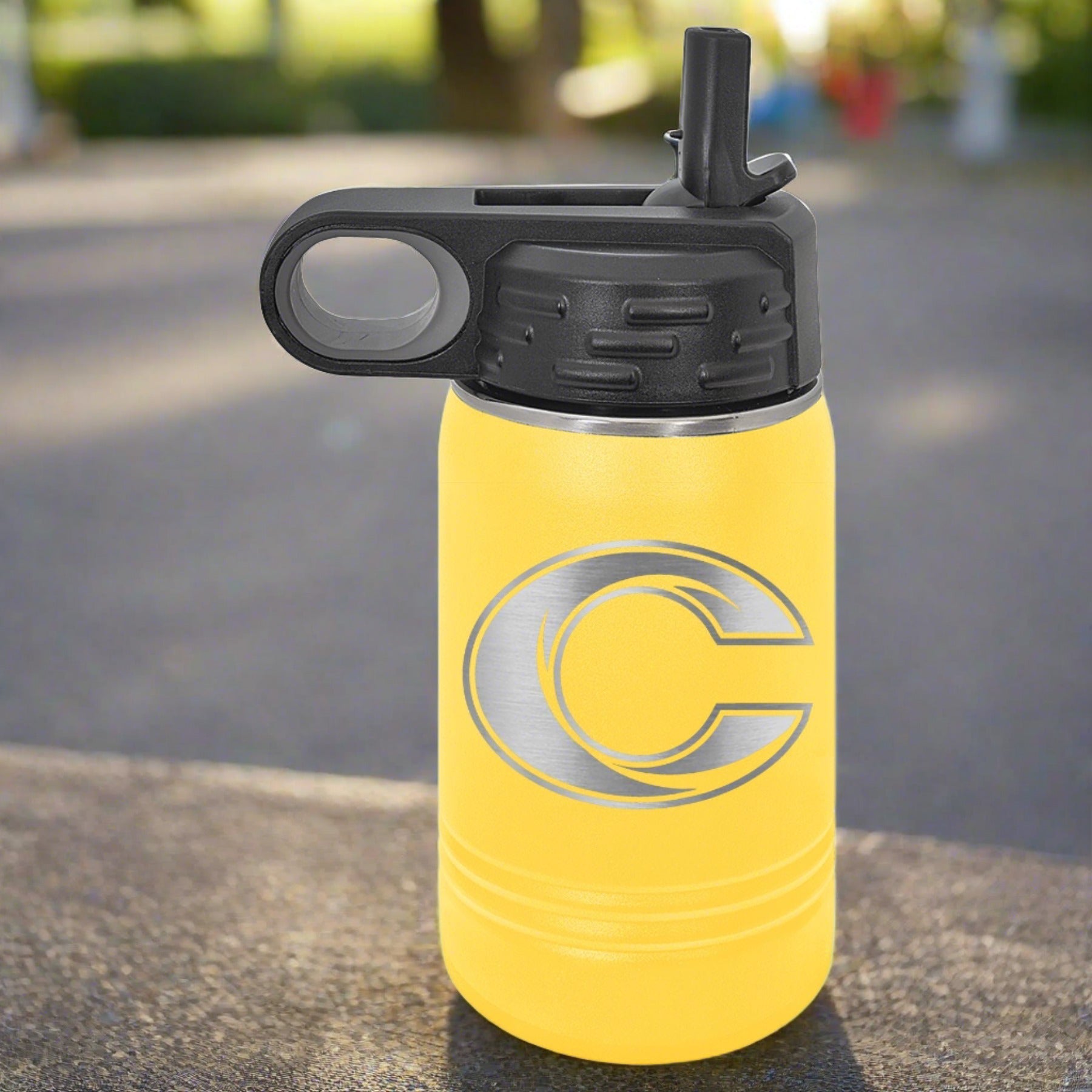 Caro Tigers Engraved 12oz Water Bottle - Schall