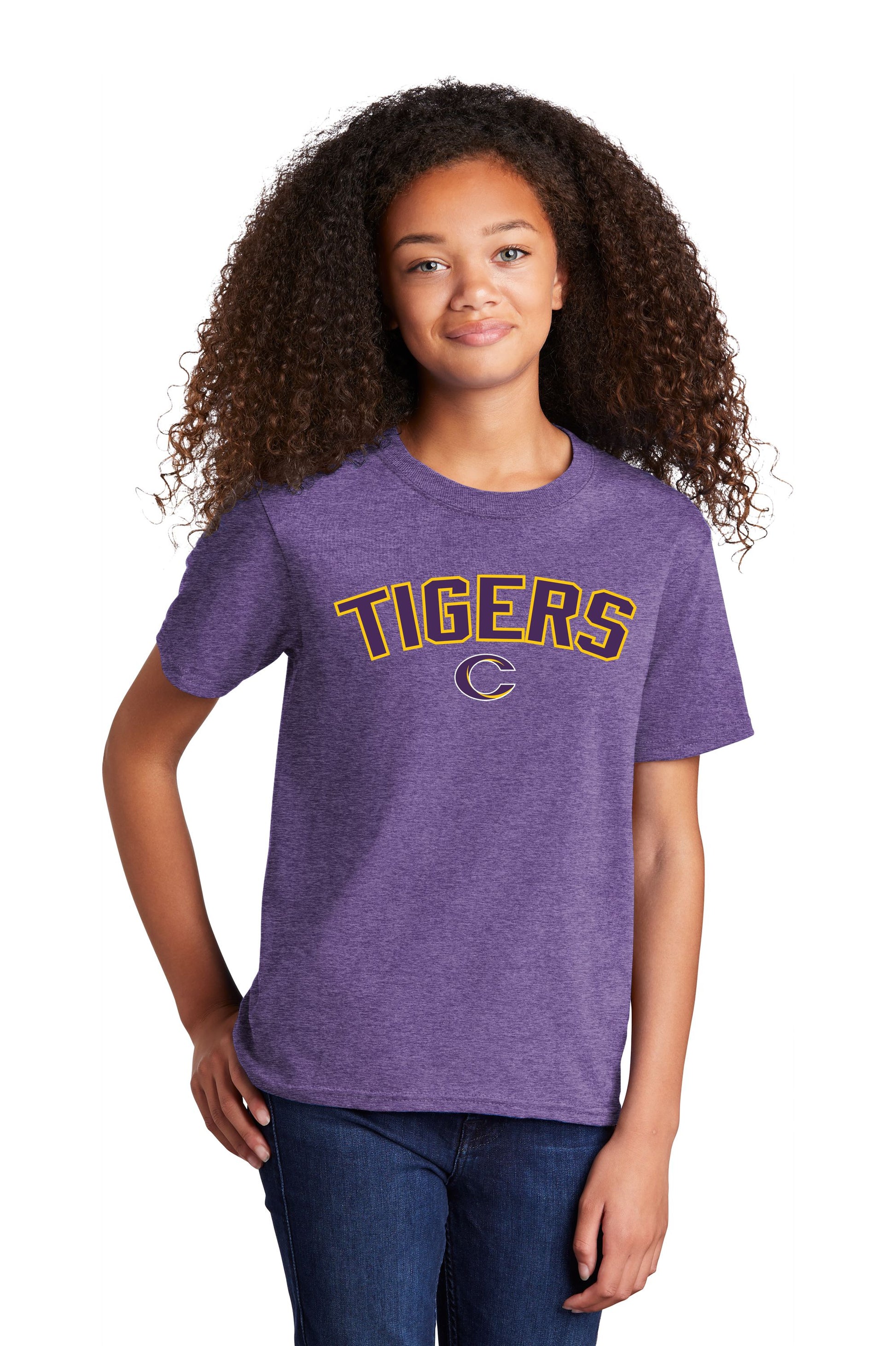 Caro Tigers Arc Basic T-shirt - Schall